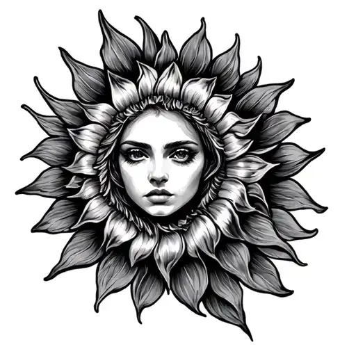 sonne tattoo design idea