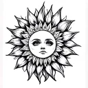 sonne tattoo design idea
