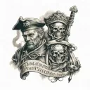 brotherhood tattoo saying "blood ties" or "blood of my blood" tattoo design idea