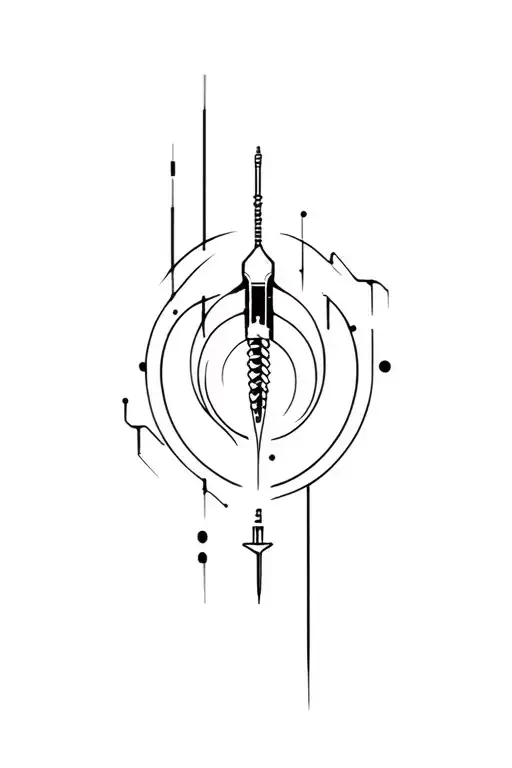 cyberpunk implants tattoo design idea