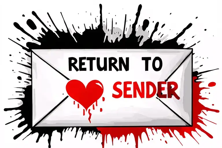 "Return to sender" add' shoe print"evolope with brokenheart inside that is  crumpled wrinkley dirty love not welcome unrequited love  tattoo design idea