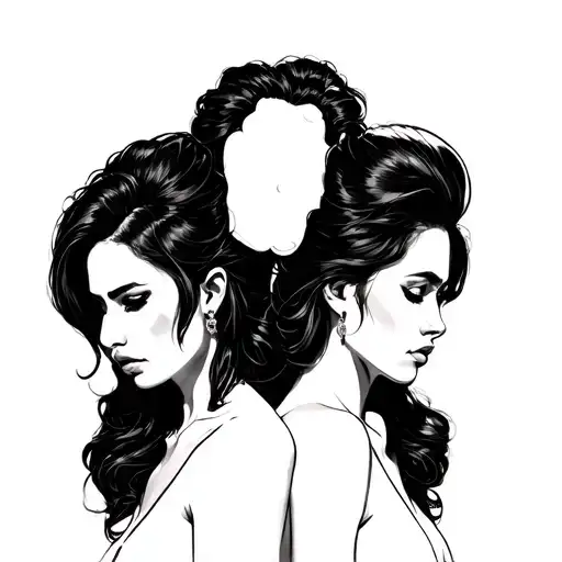 Giant titty lesbians tattoo design idea