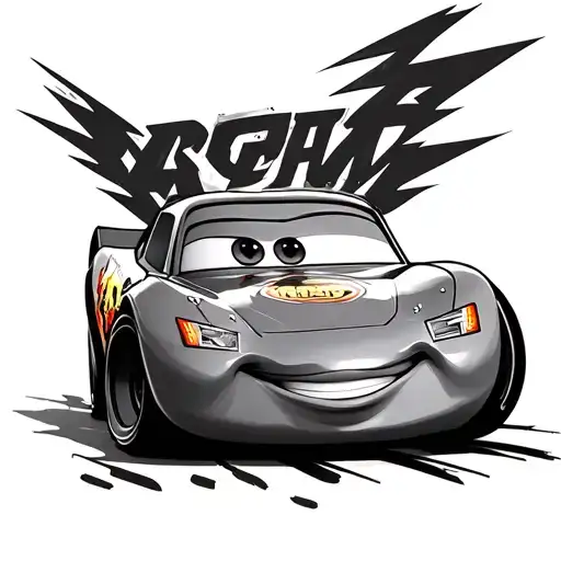Lightning Mcqueen tattoo design idea