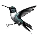 Infinity Hummingbird tattoo design idea