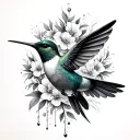 Infinity Hummingbird tattoo design idea