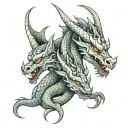 dragon three Heads  tattoo design idea