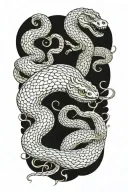 tsunami of snakes, immortal man tattoo design idea