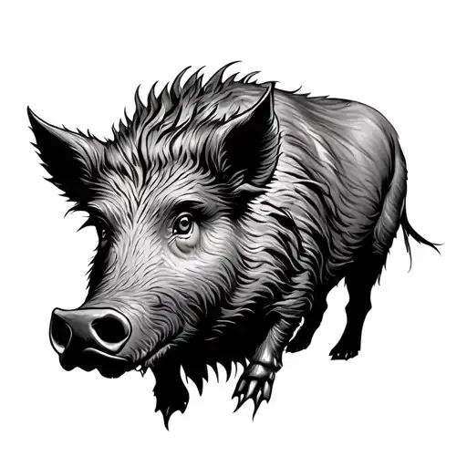 Boar tattoo design idea