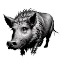Boar tattoo design idea