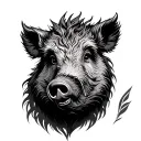 Boar tattoo design idea