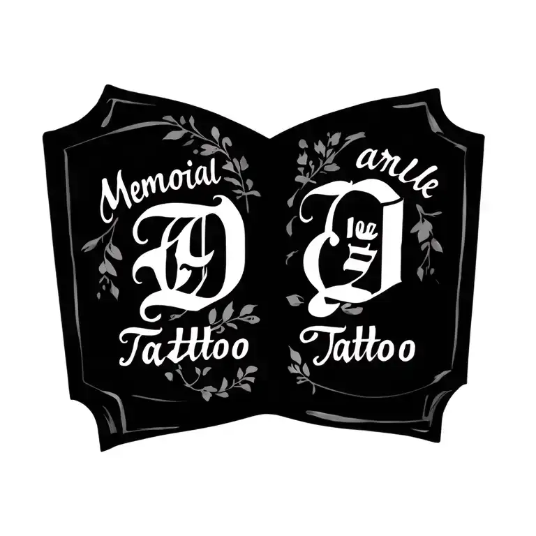 memorial for dad tattoo design idea