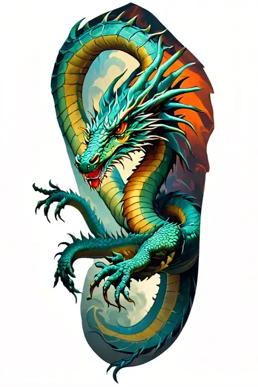 realistic dragon climbing up my arm with its back to the viewer  tattoo design idea
