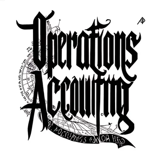 "Operations Accounting" accounting symbols tattoo design idea