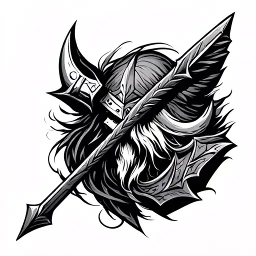 Viking Arrow tattoo design idea