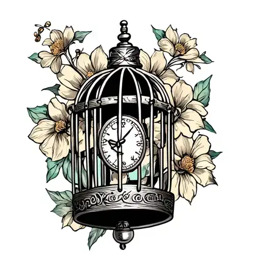 Chastity cage sissy tattoo design idea