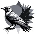 Geometric Bird tattoo design idea