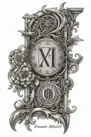 roman numeral dates 12 17 2007 incorporated tattoo design idea