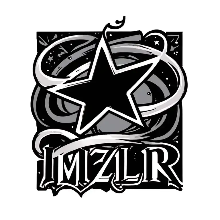 "MZLR" Infinite star date tattoo design idea