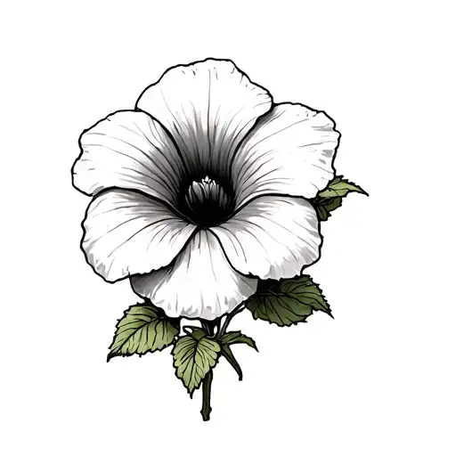 Coverup petunia tattoo design idea