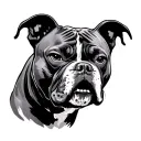 Angry Pitbull tattoo design idea