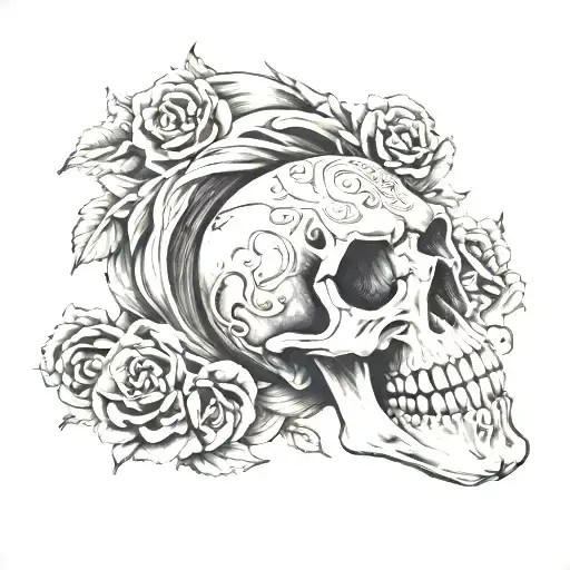 skeleton middle finger tattoo design idea