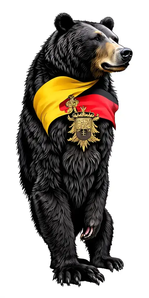 Berlin bear and germany flag tattoo full sleeve  tattoo design idea