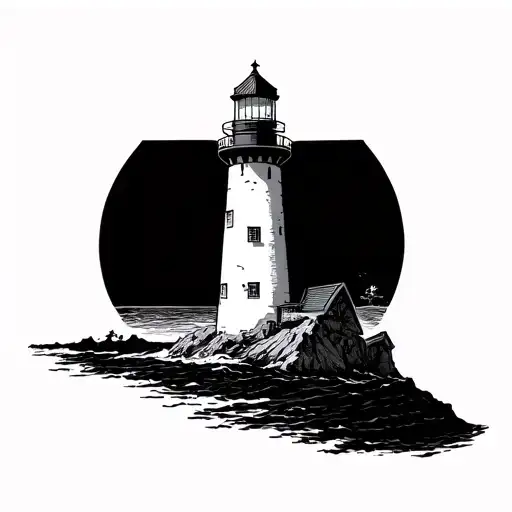Lighthouse tattoo design idea