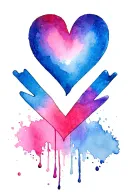 fuck love heart break pain hurt tattoo design idea