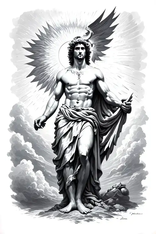 apollo greek god of sun  tattoo design idea