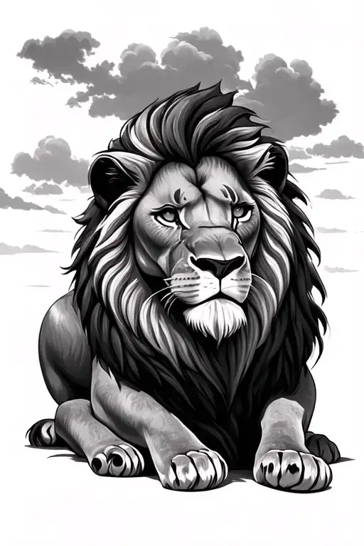 Lion King tattoo design idea