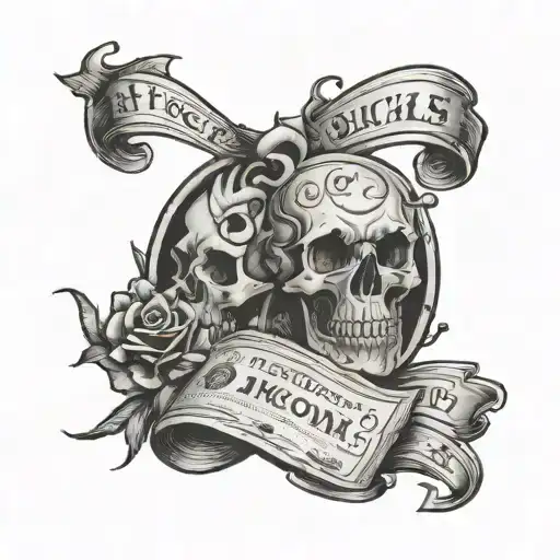 fuck bitches get money anagrams tattoo design idea