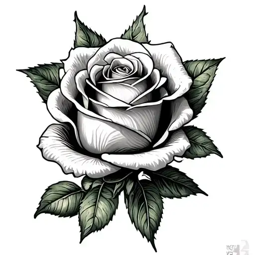 rose made out of 100 dollar bills with something else tattoo design idea