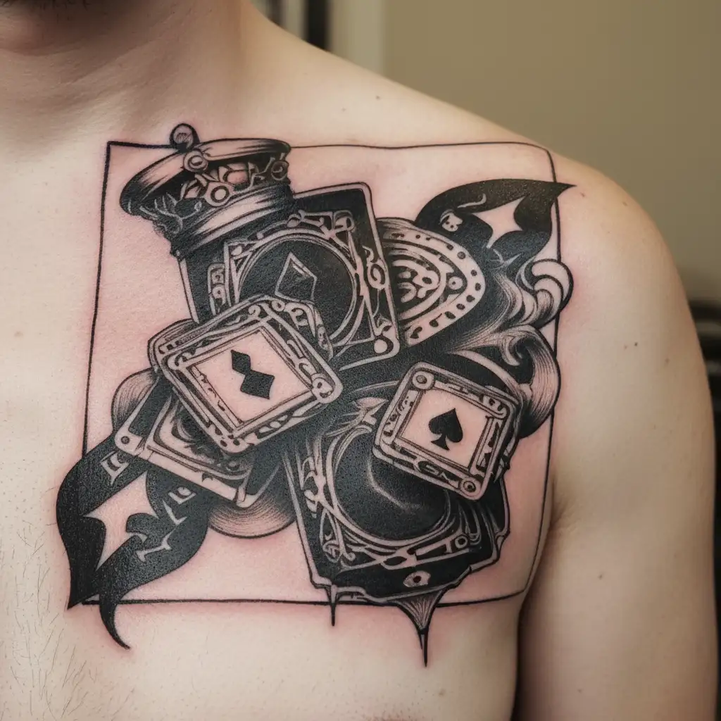 easy casino poker  tattoo design idea