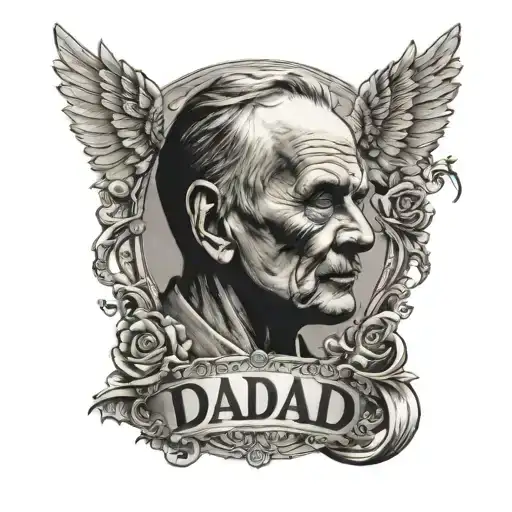 memorial tattoo for dad tattoo design idea
