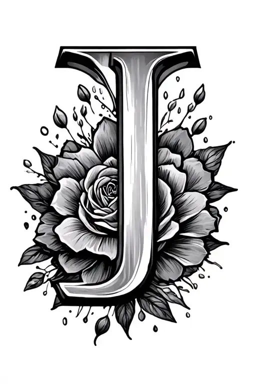 letter J for female ring finger tattoo tattoo design idea