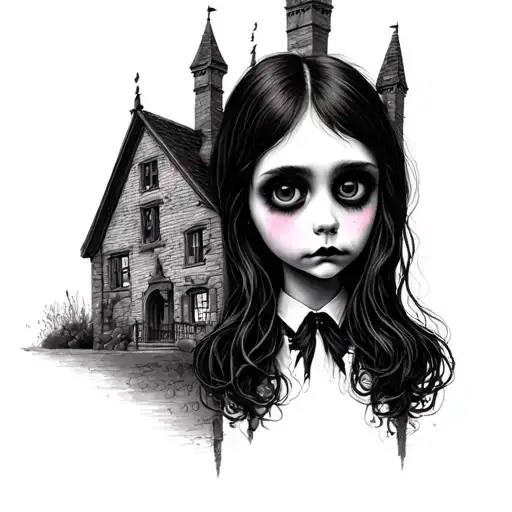 Tim burton Miss peregrines home for peculiar children tattoo design idea