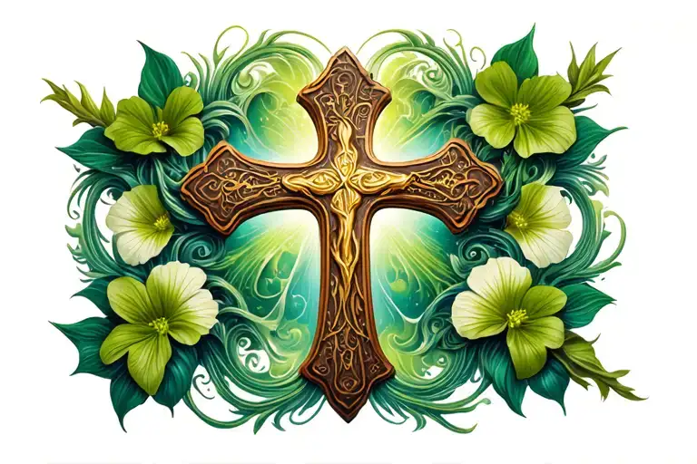 Irish cross tattoo design idea