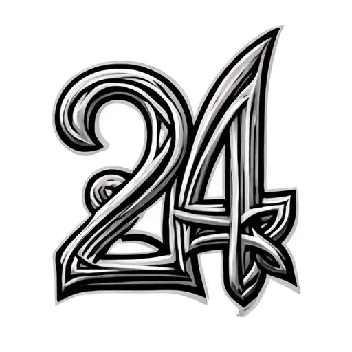 number 24 as a celtic tattoo tattoo design idea