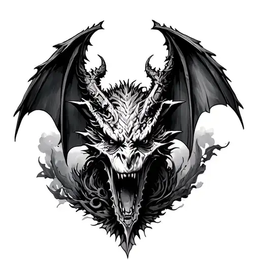 gothic gargoyle sleeve tattoo design idea