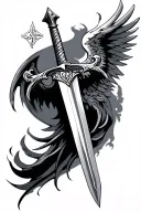 Sword Of St Michael tattoo design idea