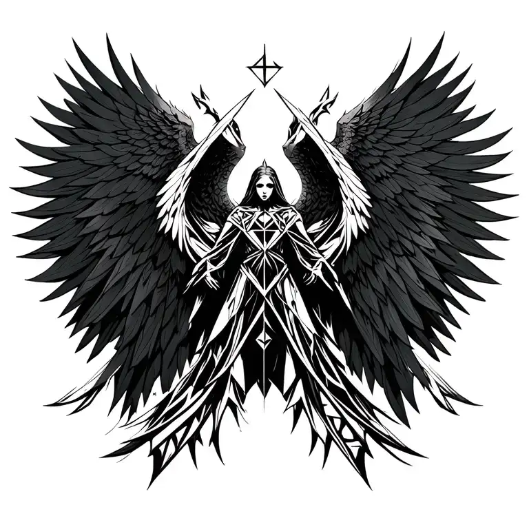 archangel uriel tattoo design idea