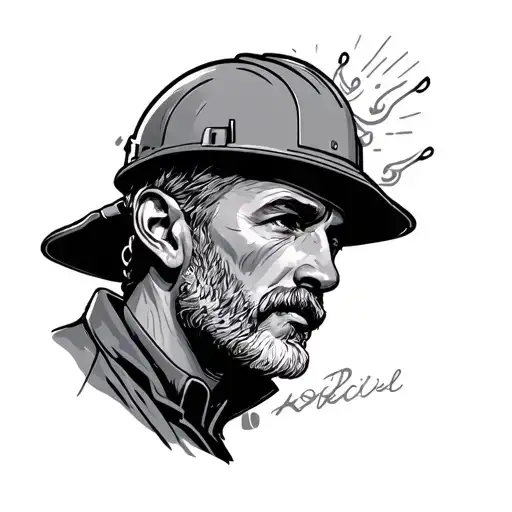 father, electric engineer, cancer tattoo design idea