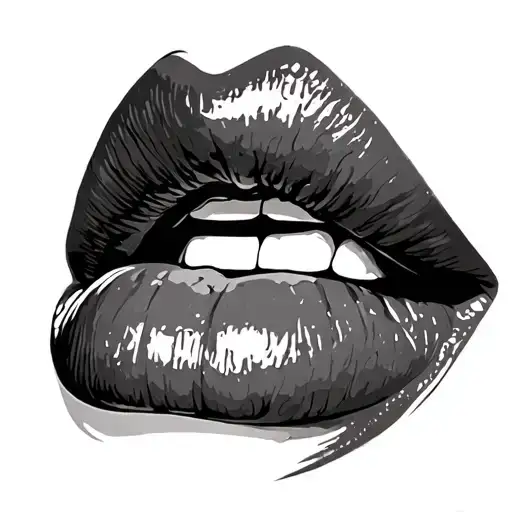 lip's tattoo design idea