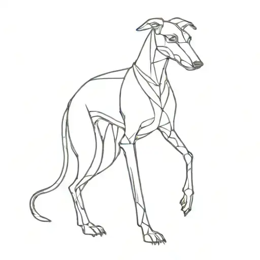Robot Greyhound tattoo design idea