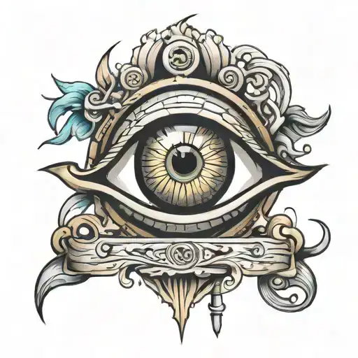 tool eye tattoo design idea