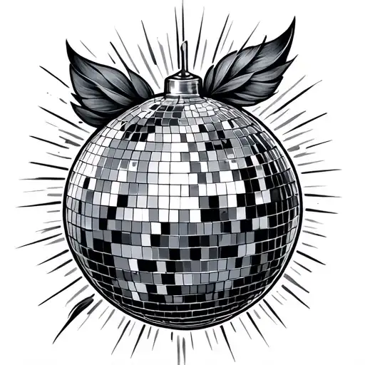 disco ball tattoo design idea