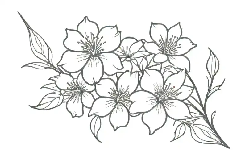 1976 with flowers growing inside tattoo design idea