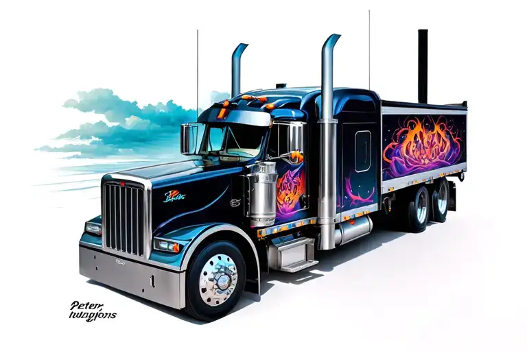 Peterbilt tattoo design idea
