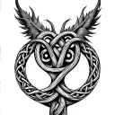 Yggdrasil, Niddhöggr, Celtic knot, Nordic tattoo design idea