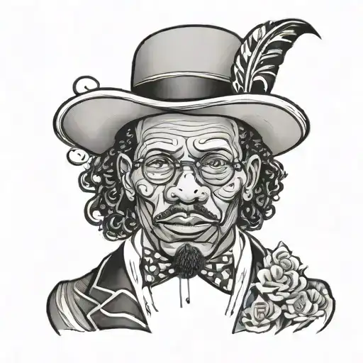 african American old school gentleman tattoo design tattoo design idea